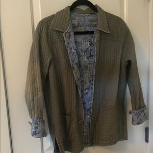 Women's Reversable Quilted Jacket with Floral Lining